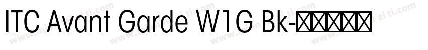 ITC Avant Garde W1G Bk字体转换